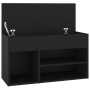 Banco zapatero madera de ingeniería negro 80x30x45 cm de vidaXL, Zapateros y organizadores de calzado - Ref: Foro24-808748, P...