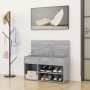 Concrete gray engineered wood shoe bench 80x30x45 cm by vidaXL, Shoe racks and shoe organizers - Ref: Foro24-808751, Price: 4...