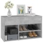 Banco zapatero madera de ingeniería gris hormigón 80x30x45 cm de vidaXL, Zapateros y organizadores de calzado - Ref: Foro24-8...