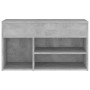 Banco zapatero madera de ingeniería gris hormigón 80x30x45 cm de vidaXL, Zapateros y organizadores de calzado - Ref: Foro24-8...