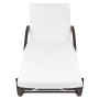 Sun loungers with table 2 units brown synthetic rattan by vidaXL, Loungers - Ref: Foro24-274868, Price: 324,58 €, Discount: %