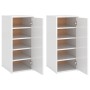 Shoe rack furniture 2 units glossy white plywood 32x35x70 cm by vidaXL, Shoe racks and shoe organizers - Ref: Foro24-808967, ...