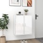 Shoe rack furniture 2 units glossy white plywood 32x35x70 cm by vidaXL, Shoe racks and shoe organizers - Ref: Foro24-808967, ...