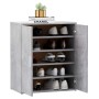 Engineered wood shoe cabinet in concrete gray, 60x35x70 cm by vidaXL, Shoe racks and shoe organizers - Ref: Foro24-808922, Pr...