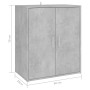 Mueble zapatero madera de ingeniería gris hormigón 60x35x70 cm de vidaXL, Zapateros y organizadores de calzado - Ref: Foro24-...