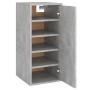 Engineered wood shoe cabinet in concrete gray, 32x35x70 cm. by vidaXL, Shoe racks and shoe organizers - Ref: Foro24-808962, P...