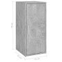 Engineered wood shoe cabinet in concrete gray, 32x35x70 cm. by vidaXL, Shoe racks and shoe organizers - Ref: Foro24-808962, P...