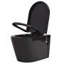 Wall-mounted toilet with hidden black ceramic cistern by vidaXL, Bathrooms - Ref: Foro24-274670, Price: 299,90 €, Discount: %