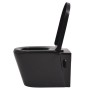 Wall-mounted toilet with hidden black ceramic cistern by vidaXL, Bathrooms - Ref: Foro24-274670, Price: 299,90 €, Discount: %