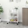 Carrito de cocina 3 niveles hierro blanco 46x26x64 cm de vidaXL, Carros de cocina y comedor - Ref: Foro24-336323, Precio: 36,...