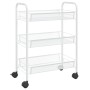 Carrito de cocina 3 niveles hierro blanco 46x26x64 cm de vidaXL, Carros de cocina y comedor - Ref: Foro24-336323, Precio: 34,...