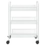 Carrito de cocina 3 niveles hierro blanco 46x26x64 cm de vidaXL, Carros de cocina y comedor - Ref: Foro24-336323, Precio: 34,...