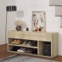 Sonoma oak plywood shoe bench 105x30x45 cm by vidaXL, Shoe racks and shoe organizers - Ref: Foro24-808759, Price: 66,60 €, Di...