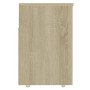 Banco zapatero madera contrachapada roble Sonoma 105x30x45 cm de vidaXL, Zapateros y organizadores de calzado - Ref: Foro24-8...