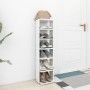 Glossy white engineered wood shoe rack furniture 27.5x27x102 cm by vidaXL, Shoe racks and shoe organizers - Ref: Foro24-80849...