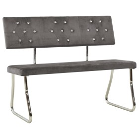 Light gray velvet bench 110 cm by vidaXL, Dining and kitchen benches - Ref: Foro24-325863, Price: 115,99 €, Discount: %