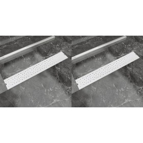 Linear shower drain 2 pieces bubble 730x140 mm stainless steel by vidaXL, Drains - Ref: Foro24-275967, Price: 82,66 €, Discou...