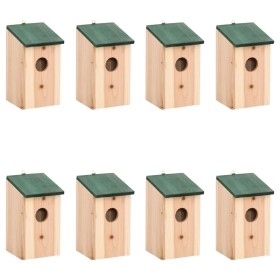 Casa para pájaros 8 unidades madera 12x12x22 cm de vidaXL, Pajareras - Ref: Foro24-276006, Precio: 33,99 €, Descuento: %