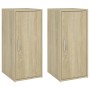 Shoe rack furniture 2 units Sonoma oak plywood 32x35x70 cm by vidaXL, Shoe racks and shoe organizers - Ref: Foro24-808961, Pr...