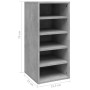 Mueble zapatero madera contrachapada gris hormigón 31,5x35x70cm de vidaXL, Zapateros y organizadores de calzado - Ref: Foro24...