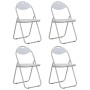 Folding dining chairs 4 units white synthetic leather by vidaXL, dining chairs - Ref: Foro24-278595, Price: 100,76 €, Discoun...