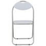 Sillas de comedor plegables 4 unidades cuero sintético blanco de vidaXL, Sillas de comedor - Ref: Foro24-278595, Precio: 100,...