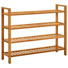 Shoerack with 4 solid oak wood shelves 100x27x80 cm by vidaXL, Shoe racks and shoe organizers - Ref: Foro24-331750, Price: 13...