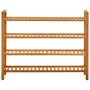 Shoerack with 4 solid oak wood shelves 100x27x80 cm by vidaXL, Shoe racks and shoe organizers - Ref: Foro24-331750, Price: 13...