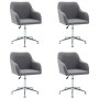 Sillas de comedor giratorias 4 unidades tela gris claro de vidaXL, Sillas de comedor - Ref: Foro24-278427, Precio: 244,99 €, ...