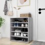 Concrete gray plywood shoe rack furniture 60x35x70 cm by vidaXL, Shoe racks and shoe organizers - Ref: Foro24-808940, Price: ...