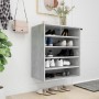 Schuhregal aus betongrauem Sperrholz, 60 x 35 x 70 cm von vidaXL, Schuhregale und Schuhorganisatoren - Ref: Foro24-808940, Pr...