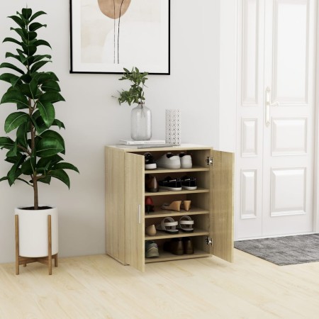 Mueble zapatero madera de ingeniería roble Sonoma 60x35x70 cm de vidaXL, Zapateros y organizadores de calzado - Ref: Foro24-8...