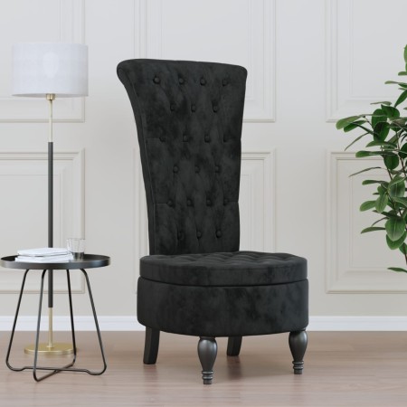 High back armchair with black velvet buttons by vidaXL, Easy chairs - Ref: Foro24-352468, Price: 147,79 €, Discount: %