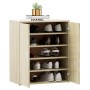 Sonoma oak engineered wood shoe rack cabinet 60x35x70 cm by vidaXL, Shoe racks and shoe organizers - Ref: Foro24-808921, Pric...