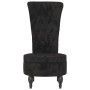 Sillón de respaldo alto con botones terciopelo negro de vidaXL, Sillas poltrona - Ref: Foro24-352468, Precio: 147,79 €, Descu...