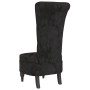 Sillón de respaldo alto con botones terciopelo negro de vidaXL, Sillas poltrona - Ref: Foro24-352468, Precio: 147,79 €, Descu...