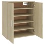 Sonoma oak engineered wood shoe rack cabinet 60x35x70 cm by vidaXL, Shoe racks and shoe organizers - Ref: Foro24-808921, Pric...