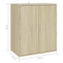 Sonoma oak engineered wood shoe rack cabinet 60x35x70 cm by vidaXL, Shoe racks and shoe organizers - Ref: Foro24-808921, Pric...