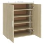 Mueble zapatero madera de ingeniería roble Sonoma 60x35x70 cm de vidaXL, Zapateros y organizadores de calzado - Ref: Foro24-8...