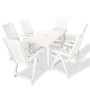 Garden dining set 7 pieces white plastic by vidaXL, Garden sets - Ref: Foro24-275075, Price: 583,21 €, Discount: %