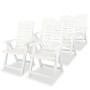 Garden dining set 7 pieces white plastic by vidaXL, Garden sets - Ref: Foro24-275075, Price: 583,21 €, Discount: %