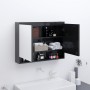 Badezimmerschrank mit glänzend schwarzem MDF-Spiegel 80x15x60 cm von vidaXL, Badezimmerwaschtische - Ref: Foro24-331531, Prei...