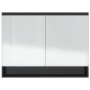 Armario de baño con espejo MDF negro brillante 80x15x60 cm de vidaXL, Tocadores de baño - Ref: Foro24-331531, Precio: 135,99 ...