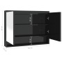 Badezimmerschrank mit glänzend schwarzem MDF-Spiegel 80x15x60 cm von vidaXL, Badezimmerwaschtische - Ref: Foro24-331531, Prei...