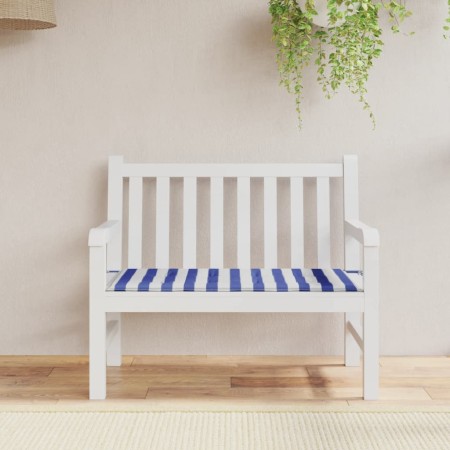 Garden bench cushion Oxford fabric striped blue and white 120x50x3cm by vidaXL, Cushions for chairs and sofas - Ref: Foro24-3...