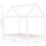 Estructura de cama infantil madera maciza pino blanco 90x200 cm de vidaXL, Cunas y camas para niños - Ref: Foro24-283351, Pre...