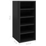 Mueble zapatero madera contrachapada negro brillo 31,5x35x70 cm de vidaXL, Zapateros y organizadores de calzado - Ref: Foro24...