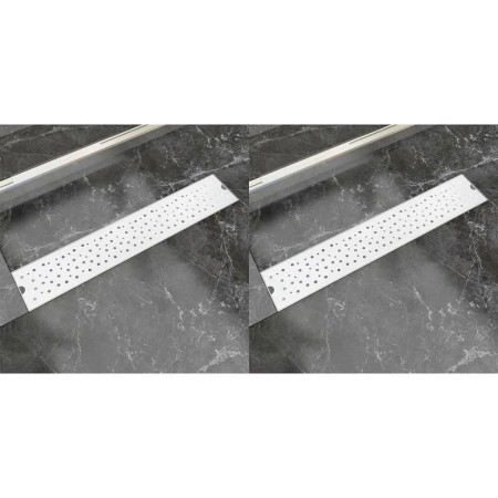 Linear shower drain 2 pcs bubble 630x140 mm stainless steel by vidaXL, Drains - Ref: Foro24-275966, Price: 77,44 €, Discount: %