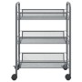 Carrito de cocina 3 niveles hierro gris 46x26x64 cm de vidaXL, Carros de cocina y comedor - Ref: Foro24-336324, Precio: 34,99...