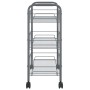 Carrito de cocina 3 niveles hierro gris 46x26x64 cm de vidaXL, Carros de cocina y comedor - Ref: Foro24-336324, Precio: 34,99...